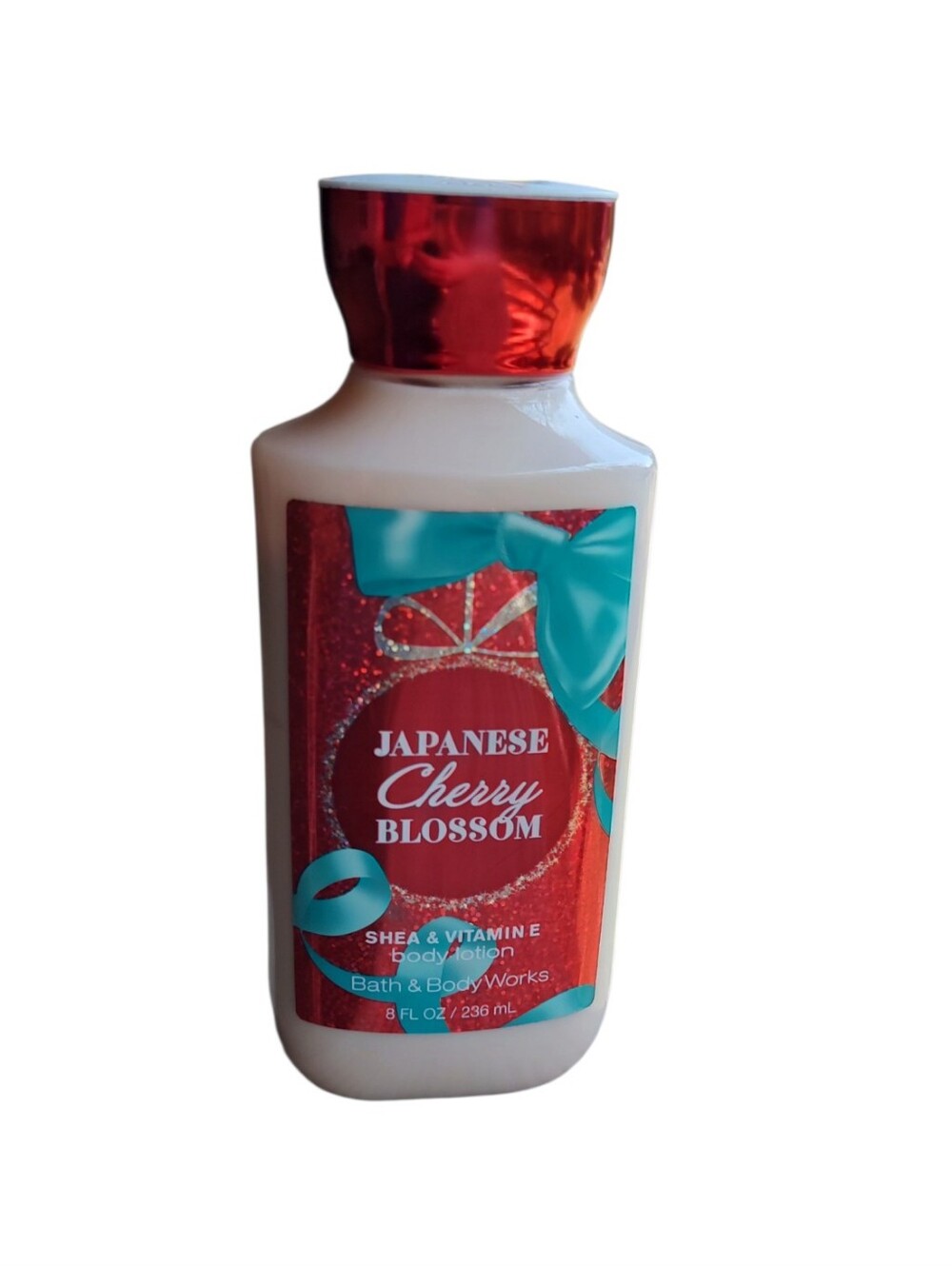 Bath & Body Works Japanese Cherry Blossom Body Lotion - Red & Teal Accents